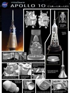 Dragon 11003 Apollo 10 CSM + LM + LES 1/72