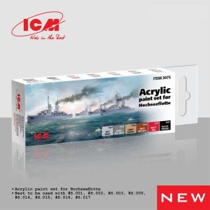 ICM 3075 Acrylic paints set for Hochseeflotte 12 ml х 6