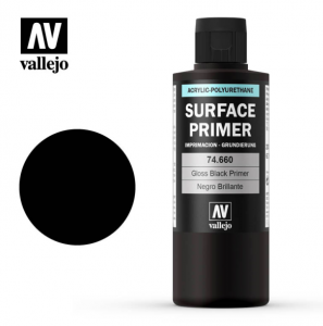 Vallejo 73660 Gloss Black Surface Primer 200ml