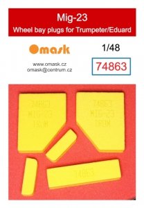 Omask 74863 Mig-23 wheel bay plugs (for Trumpeter/Eduard) 1/48