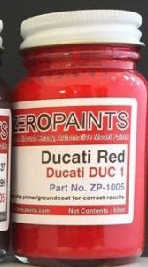 Zero Paints ZP-1005-DUC1 Ducati Paints 60ml Ducati Red DUC 1 (Classic Ducati Red)