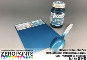 Zero Paints ZP-1450 Chevrolet Le Mans Blue Paint 60ml (Fast and Furious '69 Chevy Camaro Yenko)