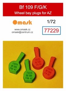 Omask 77229 Bf 109 F/G/K wheel bay plugs (for AZ) 1/72