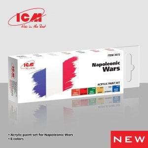 ICM 3072 Acrylic paints set for Napoleonic Wars 12 ml х 6