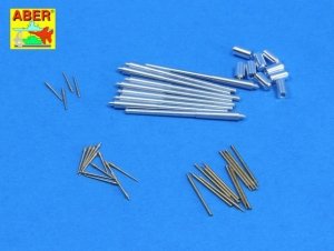 Aber 350L-67 Set of barrels for Italian Battleship: RN Roma 381mm x 9, 152mm x 12, 90mm x 12 (1:350)