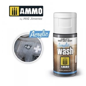 AMMO of Mig Jimenez 0714 ACRYLIC WASH Deep Grey Wash 15ml