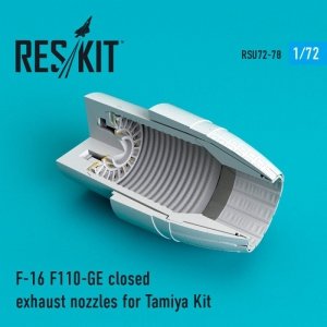 RESKIT RSU72-0078 F-16 F110-GE closed exhaust nozzles for Tamiya 1/72