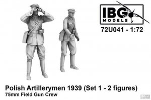 IBG 72U041 Polish Artillerymen - 75mm Field Gun Crew Set 1 (3d printed - 2 figures) 1/72