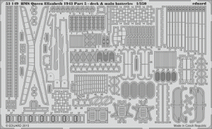 Eduard 53149 HMS Queen Elizabeth 1943 pt 5 - deck & main batteries TRUMPETER 1/350
