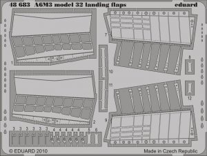 Eduard 48683 A6M3 model 32 landing flaps 1/48 Tamiya