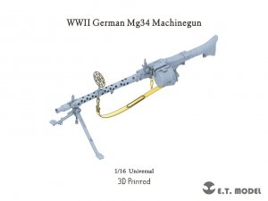 E.T. Model P16-001 WWII German Mg34 Machinegun (3D Printed) 1/16