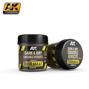 AK Interactive AK8032 Dark & Dry Crackle Effects 100ML