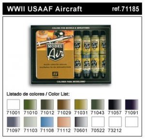 Vallejo Model Air Set - USAAF WWII (16 colors) (71185)