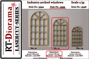 RT-Diorama 35955 Industry arched windows No.: 11 (3 pcs) 1/35