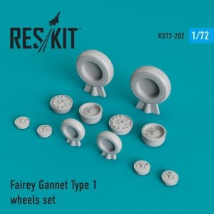 RESKIT RS72-0202 FAIREY GANNET TYPE 1 WHEELS SET 1/72