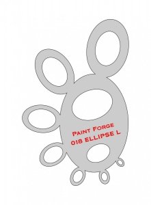 Paint Forge PFST018M STENCIL - ELLIPSE