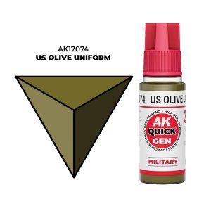 AK Interactive AK17074 US OLIVE UNIFORM – QUICK GEN COLOR 18ml
