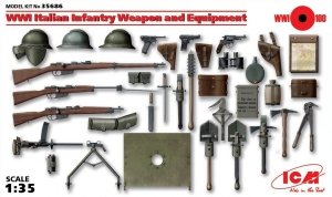 ICM 35686 WWI Italian Infantry Weapon and Equipment 1/35