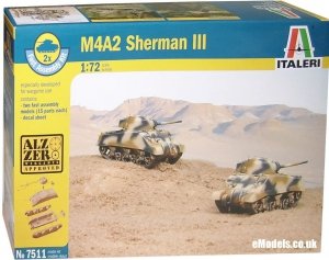Italeri 7511 American medium tank M4A2 Sherman III (1:72)