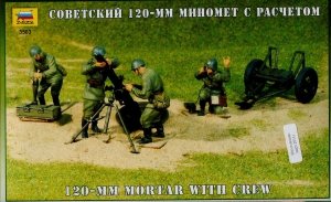 Zvezda 3503 Soviet Mortar with Crew WWII 1/35