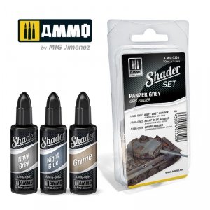Ammo of Mig 7320 SHADER Set Panzer Grey 3x10ml