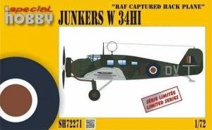 Special Hobby 72271 Junkers W-34HI RAF Captured Hack (1:72)