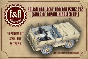 F&A Miniatures FA-72014B Pzinż 342 ciągnik plandeka podwinięte boczne klapy 1/72