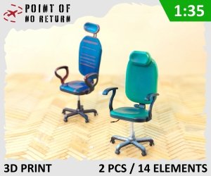 Point of no Return 3524058 Fotele biurowe, dwa różne modele / Office chairs, two different models 1/35