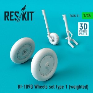 RESKIT RS35-0031 BF-109G WHEELS SET TYPE 1 (WEIGHTED) 1/35