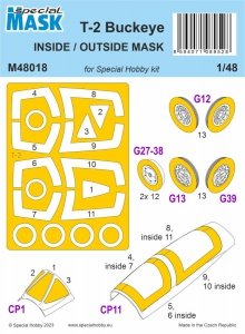 Special Hobby M48018 T-2 Buckeye Inside/Outside Mask (For Special Hobby) 1/48