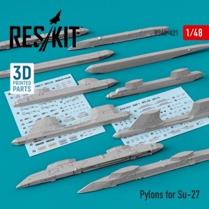 RESKIT RS48-0421 PYLONS FOR SU-27 1/48