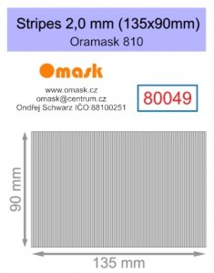 Omask 80049 Stripes 2,0 mm (135x90mm) Oramask foil