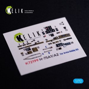 Kelik K72199 H-75A1/AR - interior 3D decals for Arma Hobby kit (1/72)