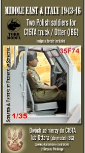 Toro 35F74 Middle East & Italy 1943-46 - Dwóch żołnierzy do C15TA/Ottera Do modeli firmy IBG 2 Korpus Polski we Włoszech 1/35