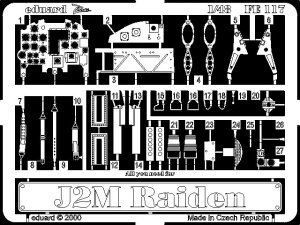 Eduard FE117 J2M Raiden 1/48 Hasegawa
