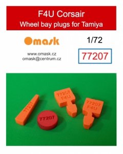 Omask 77207 F4U Corsair wheel bay plugs (for Tamiya) 1/72