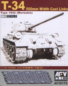 AFV Club 35173 WORKABLE Track T-34 500mm Width Cast Links Type 1942 1/35