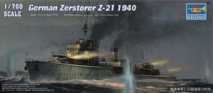 Trumpeter 05792 German Zerstorer Z-21 1940 1:700