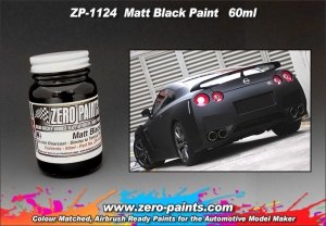 Zero Paints ZP-1124 Matt Black Paint (Flat Black) - 60ml