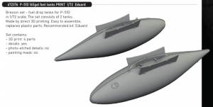 Eduard 672376 P-51D 165gal fuel tanks PRINT EDUARD 1/72