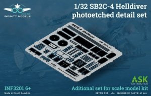 Infinity Models INF3201-06+ SB2C-4 Helldiver photoetched detail set 1/32