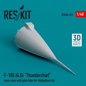 RESKIT RSU48-0429 F-105 (G,D) Thunderchief nose cone with pitot tube for HobbyBoss kit (3D Printed) 1/48