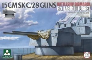 Takom 2147 15 cm SK C/28 Guns Bismarck Bb II/Stb II Turret 1/35