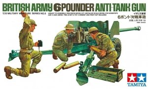 Tamiya 35005 British Army 6 Pounder Anti-Tank Gun 1/35