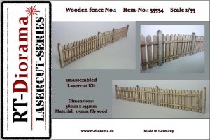 RT-Diorama 35534 Wooden fence No.1 1/35