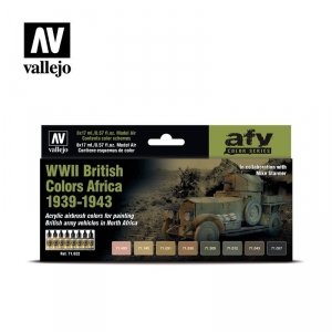 Vallejo 71622 WWII British Colors Africa 1939-1943 8x17ml