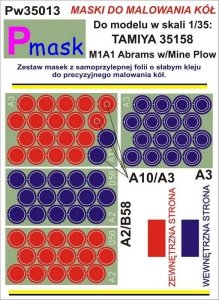 P-Mask PW35013 M1A1 ABRAMS W/MINE PLOWTAMIYA 35158 (1:35)