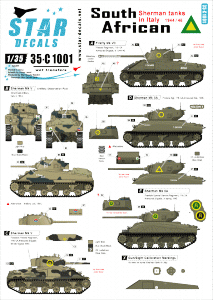 Star Decals 35-C1001 South African Sherman tanks in Italy 1943-45 1/35