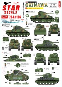 Star Decals 72-A1126 US PACIFIC WARS - OKINAWA USMC Sherman tanks 1/72