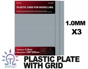DSPIAE PC-10GY Plastic Card For Modelling 1.0mm - Plastikowa płytka